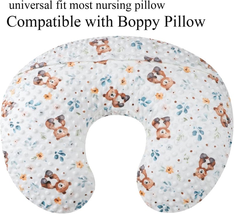 Bilokonda Dot Nursing Pillow Cover Set 2 Pack Nursing Pillow Slipcovers, Ultra Soft Compatible with Boppy Pillow,Standard Pillow for Baby Boy Girl Light Coffee, Bear - Image 4